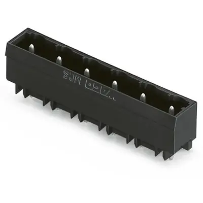 Pin header, 2 pole, pitch 7.5 mm, black, 231-232/001-000/105-604 - 1