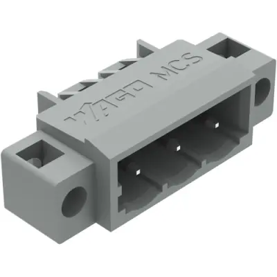 Pin header, 3 pole, pitch 5 mm, gray, 231-433/040-000 - 1