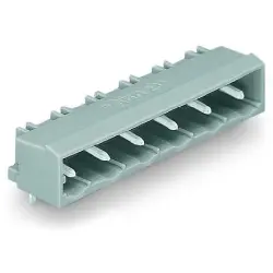 Pin header, 3 pole, pitch 7.5 mm, gray, 231-833/001-000