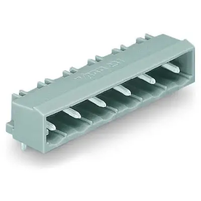 Pin header, 3 pole, pitch 7.5 mm, gray, 231-833/001-000 - 1