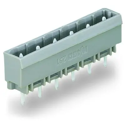 Pin header, 6 pole, pitch 7.5 mm, gray, 231-236/001-000 - 1