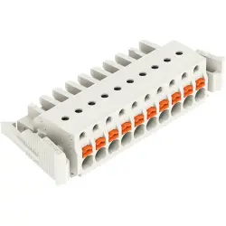 Female connector, 10 pole, pitch 5 mm, light gray, 2721-110/037-000