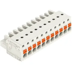 Female connector, 11 pole, pitch 5 mm, light gray, 2721-111/026-000