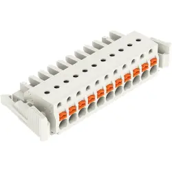 Female connector, 11 pole, pitch 5 mm, light gray, 2721-111/037-000