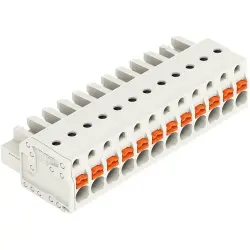 Female connector, 12 pole, pitch 5 mm, light gray, 2721-112/026-000