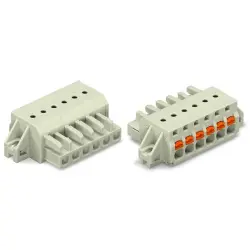 Female connector, 12 pole, pitch 5 mm, light gray, 2721-112/031-000