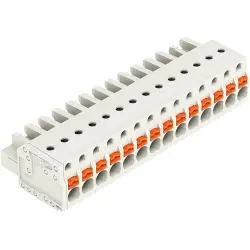 Female connector, 14 pole, pitch 5 mm, light gray, 2721-114/026-000