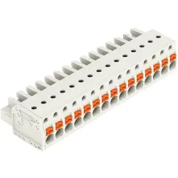 Female connector, 15 pole, pitch 5 mm, light gray, 2721-115/026-000