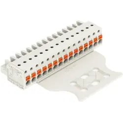 Female connector, 15 pole, pitch 5 mm, light gray, 2721-115/026-000/136-000