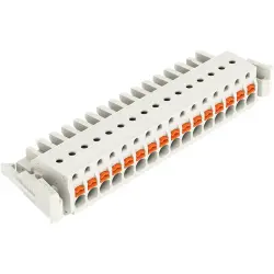 Female connector, 16 pole, pitch 5 mm, light gray, 2721-116/037-000