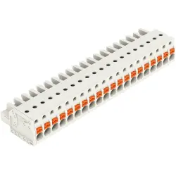 Female connector, 20 pole, pitch 5 mm, light gray, 2721-120/026-000