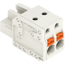Female connector, 2 pole, pitch 5 mm, light gray, 2721-102/026-000