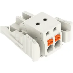 Female connector, 2 pole, pitch 5 mm, light gray, 2721-102/037-000