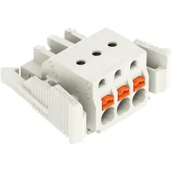 Female connector, 3 pole, pitch 5 mm, light gray, 2721-103/037-000