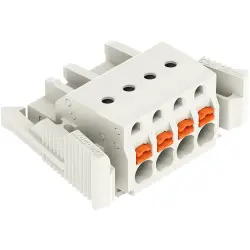 Female connector, 4 pole, pitch 5 mm, light gray, 2721-104/037-000