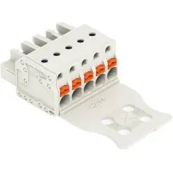 Female connector, 5 pole, pitch 5 mm, light gray, 2721-105/026-000/134-000