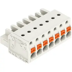 Female connector, 7 pole, pitch 5 mm, light gray, 2721-107/026-000