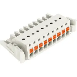 Female connector, 9 pole, pitch 5 mm, light gray, 2721-109/037-000