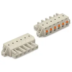 Female connector, 10 pole, pitch 7.5 mm, light gray, 2721-210/031-000