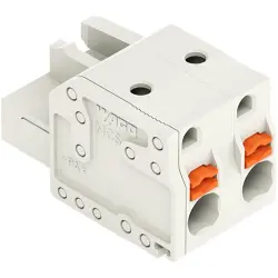 Female connector, 2 pole, pitch 7.5 mm, light gray, 2721-202/026-000
