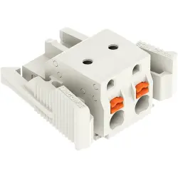 Female connector, 2 pole, pitch 7.5 mm, light gray, 2721-202/037-000