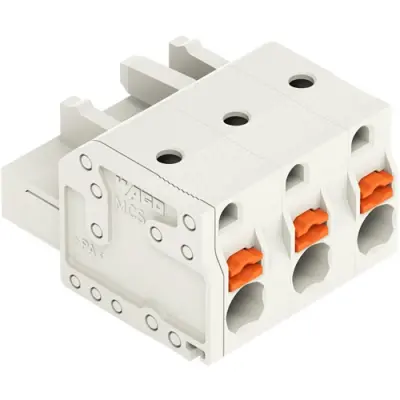 Female connector, 3 pole, pitch 7.5 mm, light gray, 2721-203/026-000 - 1
