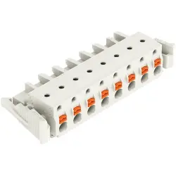Female connector, 8 pole, pitch 7.5 mm, light gray, 2721-208/037-000