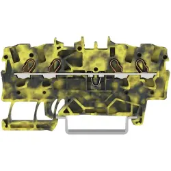 4-wire feed-through terminal, spring-clamp connection, 0.25-2.5 mm², 1 pole, 17.5 A, 8 kV, dark gray/yellow, 2001-1401/000-053