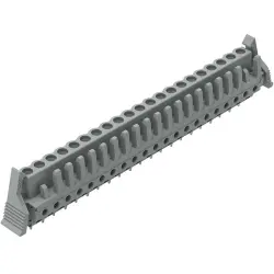 Female connector, 21 pole, pitch 5 mm, straight, gray, 232-151/039-000