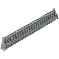 Female connector, 22 pole, pitch 5 mm, straight, gray, 232-152/039-000