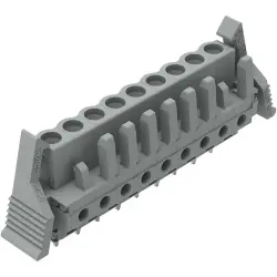 Female connector, 9 pole, pitch 5 mm, straight, gray, 232-139/039-000