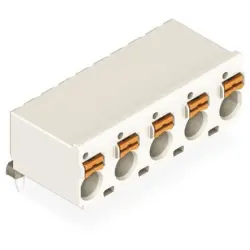 Female connector, 5 pole, pitch 7.5 mm, angled, light gray, 2092-3375/200-000