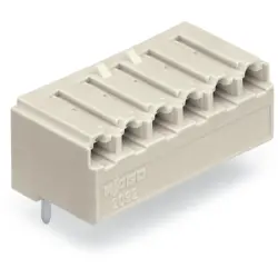 Female connector, 3 pole, pitch 5 mm, angled, light gray, 2092-1323/200-000