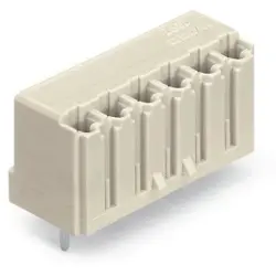 Female connector, 6 pole, pitch 5 mm, straight, light gray, 2092-1306