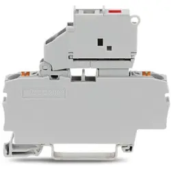 2-wire fuse terminal, spring-clamp connection, 0.25-4.0 mm², 1 pole, 6.3 A, 6 kV, gray, 2202-1611/1000-541