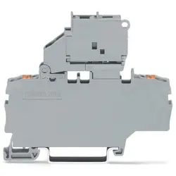 2-wire fuse terminal, spring-clamp connection, 0.25-4.0 mm², 1 pole, 6.3 A, 6 kV, gray, 2202-1911