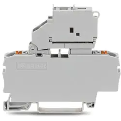 2-wire fuse terminal, spring-clamp connection, 0.25-4.0 mm², 1 pole, 6.3 A, 6 kV, gray, 2202-1611