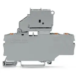 3-wire fuse terminal, spring-clamp connection, 0.25-4.0 mm², 1 pole, 6.3 A, 6 kV, gray, 2202-1711