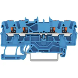 4-wire feed-through terminal, spring-clamp connection, 0.25-4.0 mm², 1 pole, 24 A, 8 kV, blue, 2202-1404