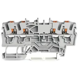 4-wire feed-through terminal, spring-clamp connection, 0.25-4.0 mm², 1 pole, 24 A, 8 kV, gray, 2202-1409