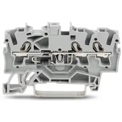 3-conductor component terminal block, spring-clamp connection, 0.25-4.0 mm², 1 pole, gray, 2202-1311/1000-410