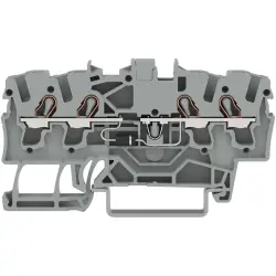 4-conductor component terminal block, spring-clamp connection, 0.25-4.0 mm², 1 pole, gray, 2202-1411/1000-410