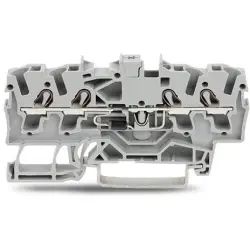 4-conductor component terminal block, spring-clamp connection, 0.25-4.0 mm², 1 pole, gray, 2202-1411/1000-411