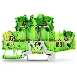 4-wire protective earth terminal, spring-clamp connection, 0.25-4.0 mm², 1 pole, green-yellow, 2202-2707