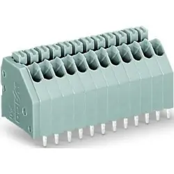 PCB terminal, 14 pole, pitch 2.5 mm, AWG 24-20, 4 A, push-in cage clamp, gray, 250-314