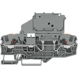 2 conductor fuse terminal, spring-clamp connection, 0.5-10 mm², 1 pole, 10 A, 8 kV, orange, 2206-1612