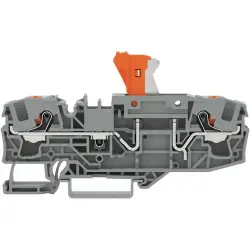 2-wire disconnect terminal block, spring-clamp connection, 0.5-10 mm², 1 pole, 30 A, 8 kV, red, 2206-1673