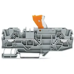 2-wire disconnect terminal block, spring-clamp connection, 0.5-10 mm², 1 pole, 30 A, 8 kV, black, 2006-1675