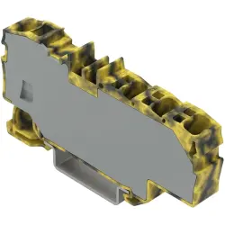 Distribution terminal, spring-clamp connection, 0.5-10 mm², 1 pole, 41 A, 8 kV, dark gray/yellow, 2006-8031/000-053
