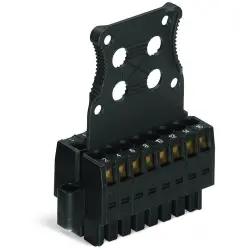 Female connector, 12 pole, pitch 3.5 mm, straight, black, 713-1106/107-9037/036-000